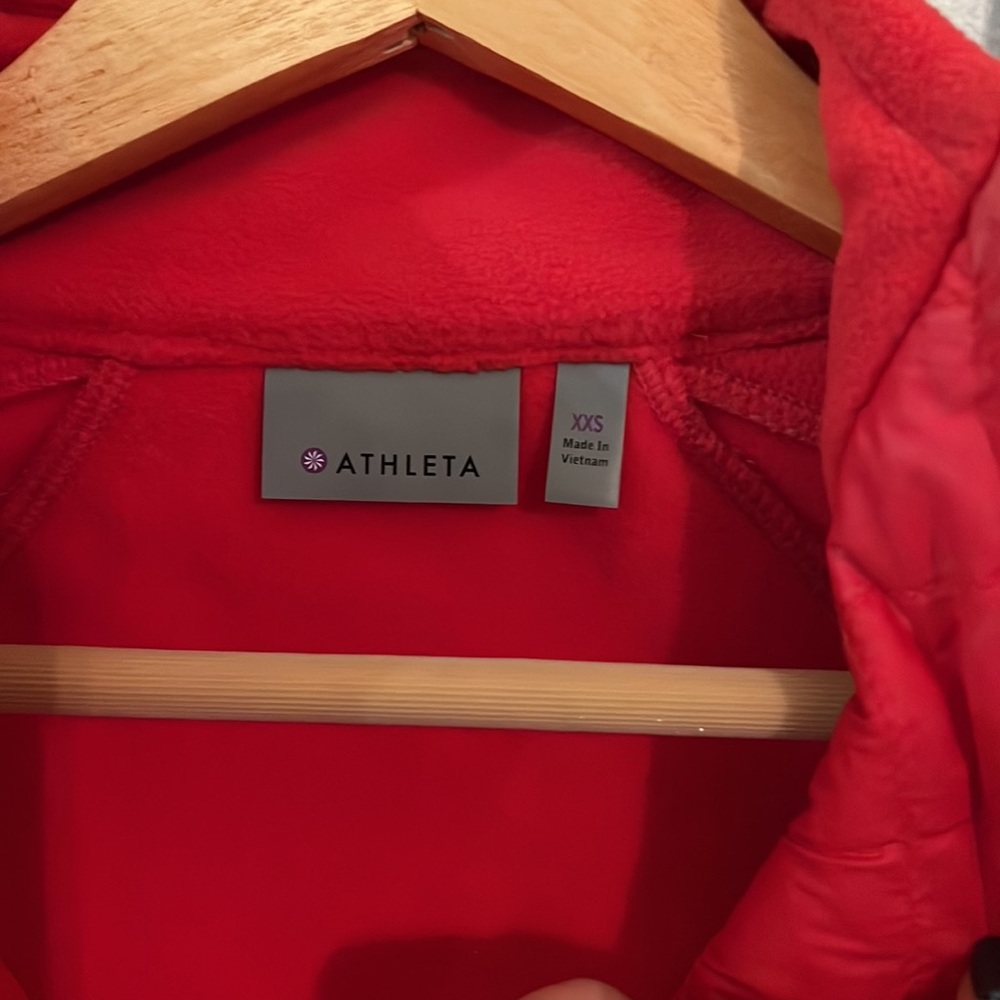 Red Athleta Halfzip Pullover - image 3